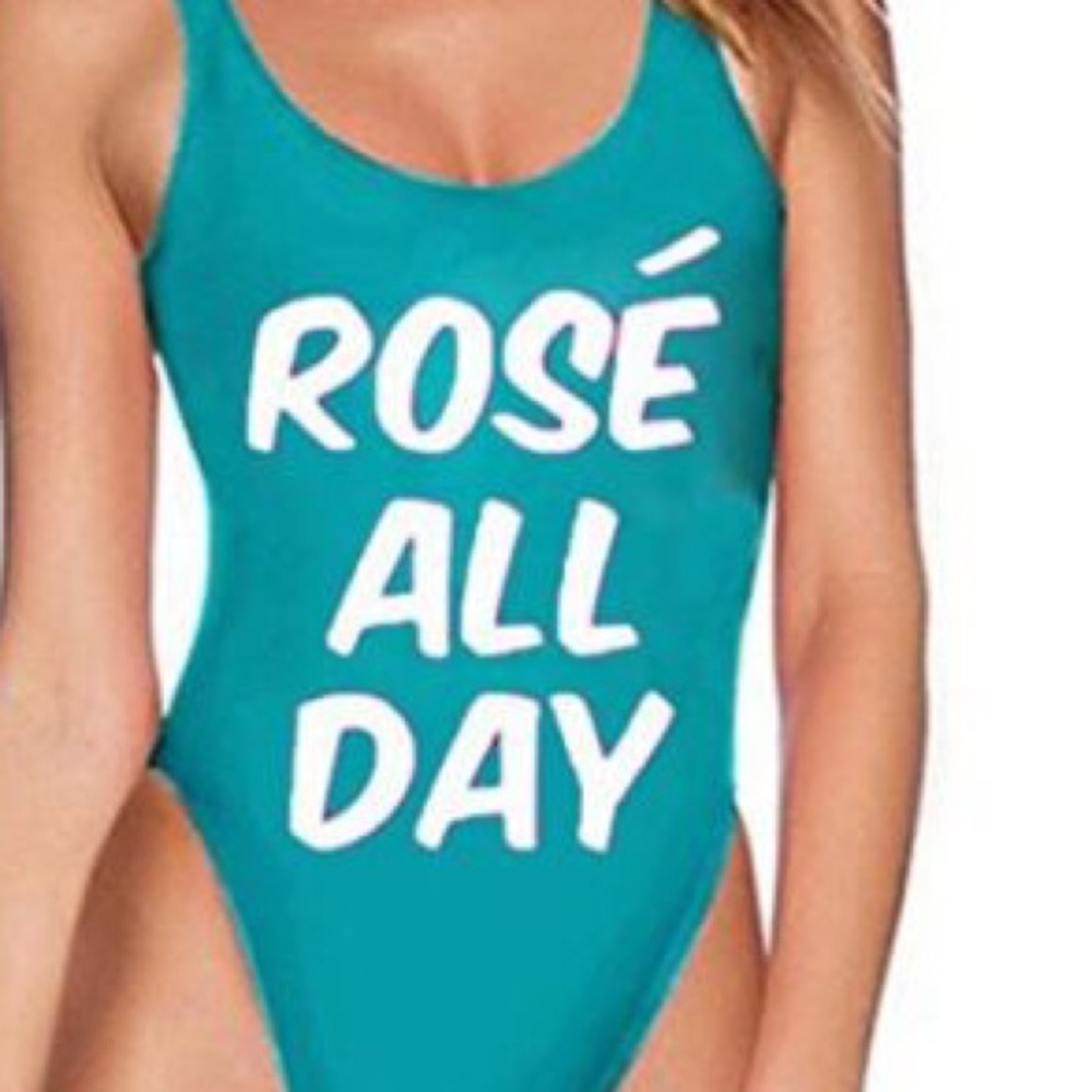 🏆HP🆕Rose All Day blue one piece Swimsuit